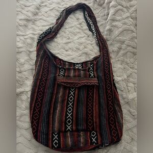 Patterned Hobo Shoulder Bag